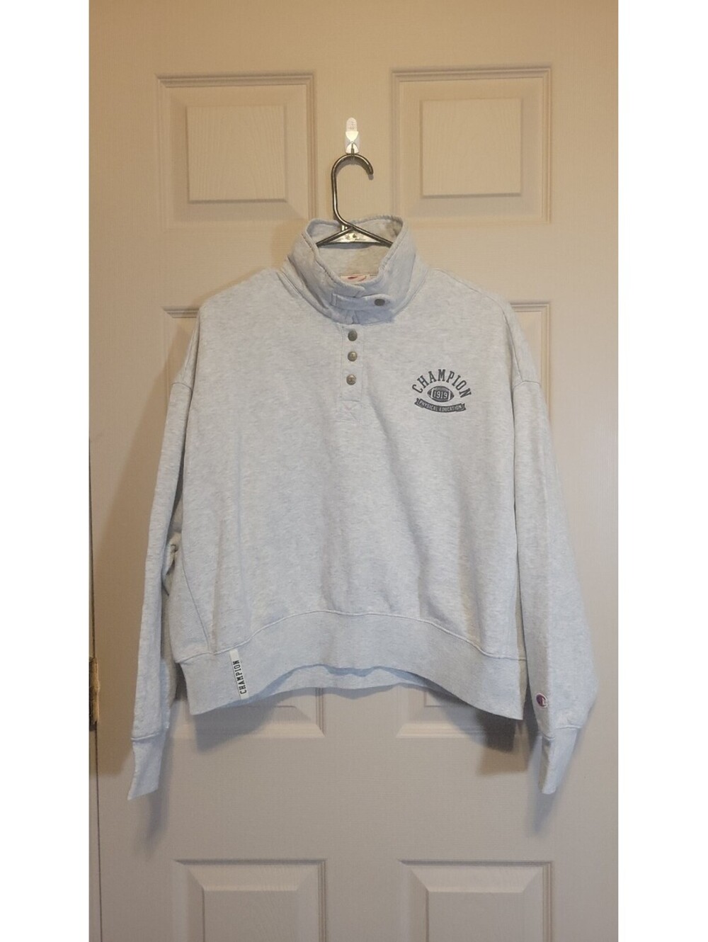 Champion Physical Education Gray Pullover Sweatshirt Size Large